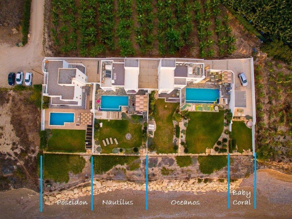 Blue Coral Beach Villas Three Exclusive Villas - Poseidon - Nautilus - Oceanos - And - Baby Coral Bungalow Korall-öböl Kültér fotó